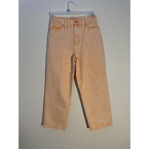 Universal Thread Vintage Stretch Straight Leg Size 6 Short Orange Jeans NEW